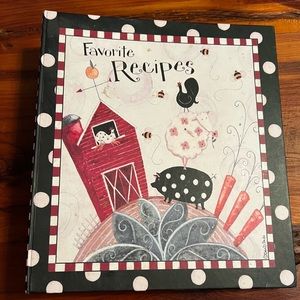 Farm themed recipe book card holder